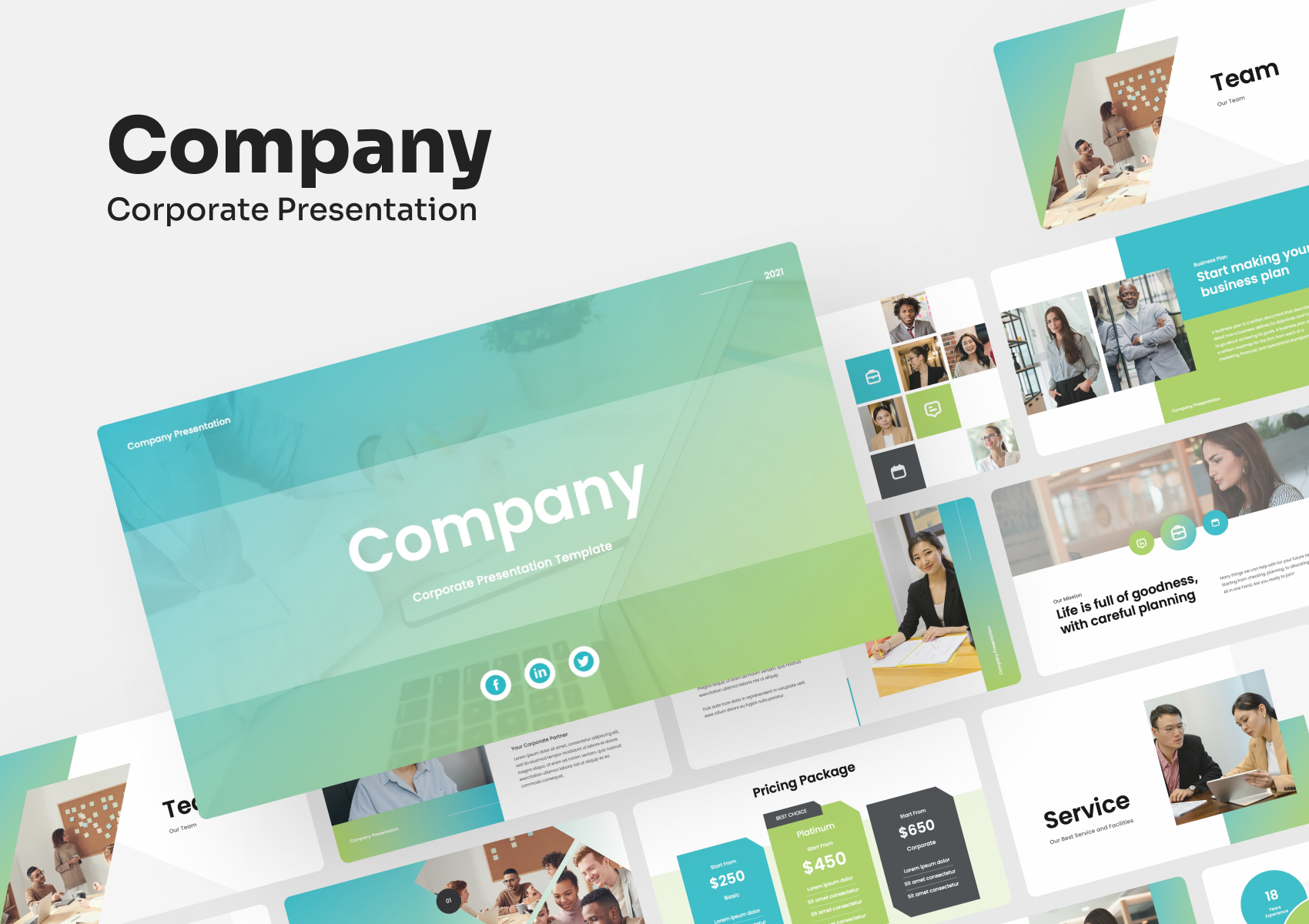 Company - Corporate PowerPoint Presentation, Presentation Templates