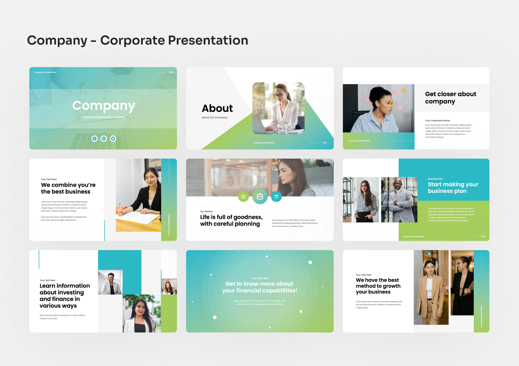 Company - Corporate Powerpoint Presentation, Presentation Templates