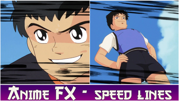 Anime FX - Speed Lines Video Displays template preview