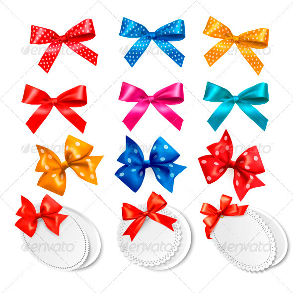 Big Collection of Colorful Gift Bows and Labels - Birthdays Seasons/Holidays