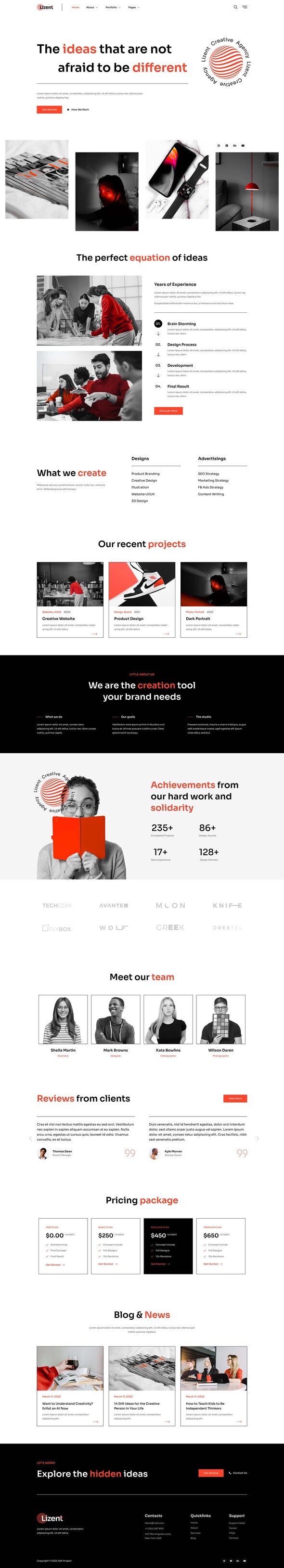 Lizent - Creative Digital Agency Elementor Template Kit