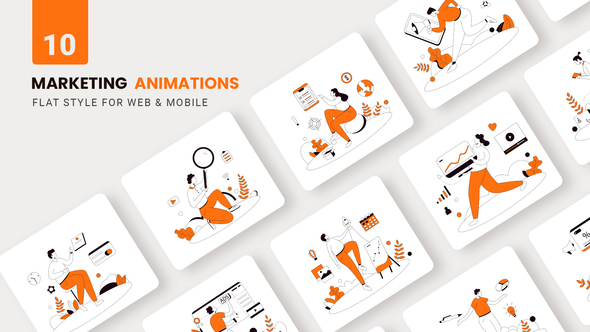 Marketing Agency Animations - Flat Concept