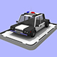 Cartoon Low Poly Police Car