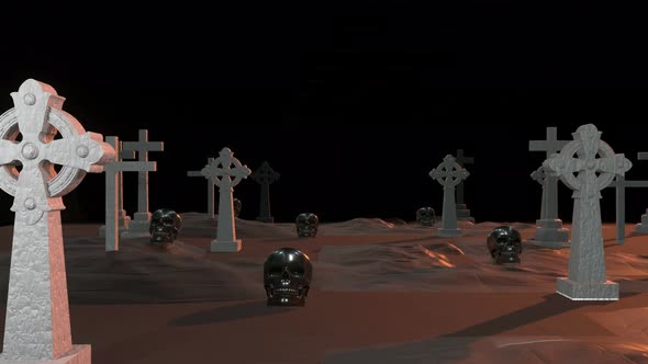Halloween Cross Skulls 4k 