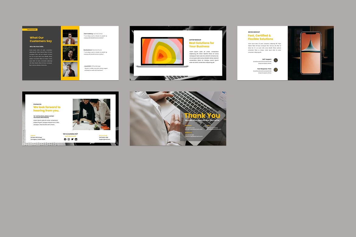 Multipurpose Business PowerPoint Template, Presentation Templates ...