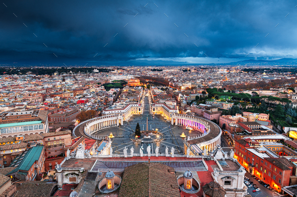 Vatican City State surrounded by Rome, Italy - Stock Photo - Images