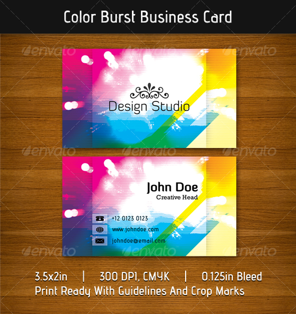 Color Burst Business Card - Creative Business Cards