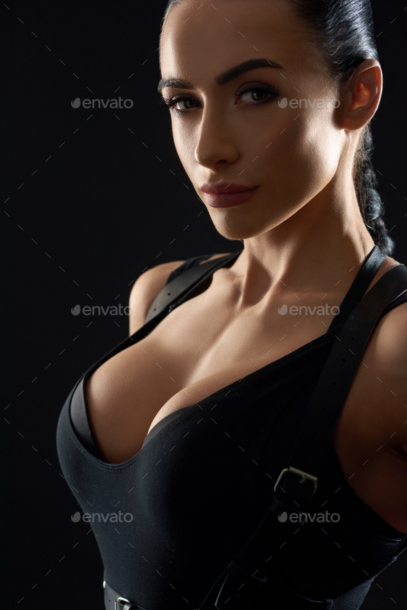 Brunette Woman with Huge Boobs Stock Image - Image of boobs