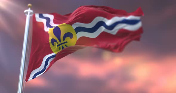 Saint Louis City Flag, United States alt