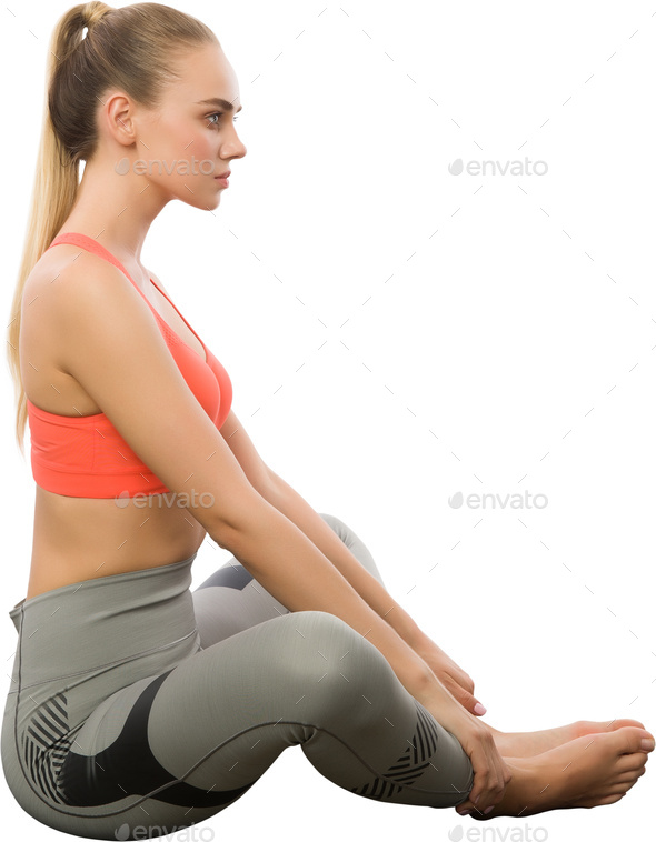 Premium Photo | Young african american woman sitting on the floor in zen  pose