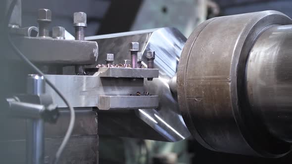 Milling Machine Produces Metal Lathe Detail on Factory