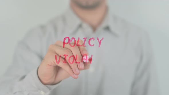 Policy Violation Writing on Screen with Hand alt