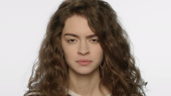 Angry Woman Screaming in Studio alt