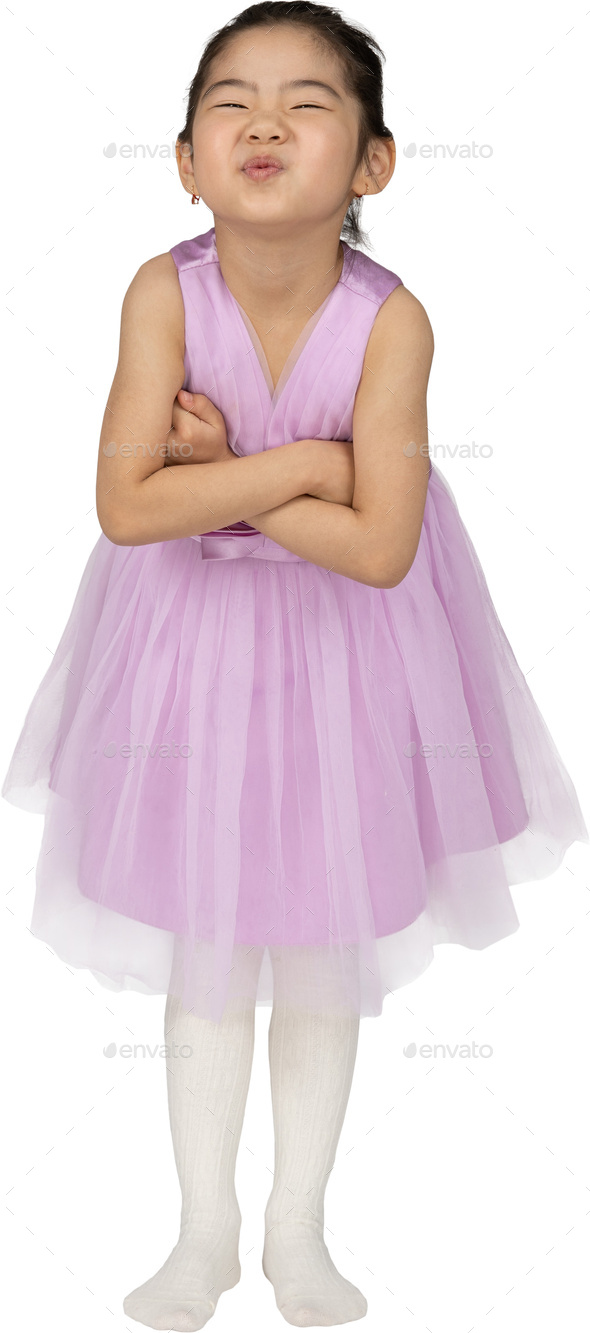 arms crossed girl clipart puple