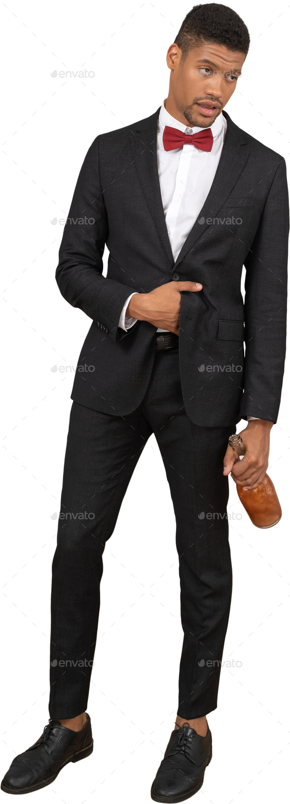 A Man In A Black Suit And Red Bow Tie Stock Photo By Icons8 | Photodune