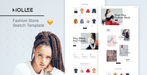 Mollee - Fashion Store Sketch UI Template