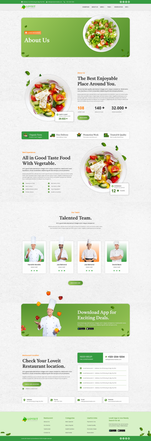 Loveit - Vegan & Healthy Food Restaurant Elementor Template Kit By 