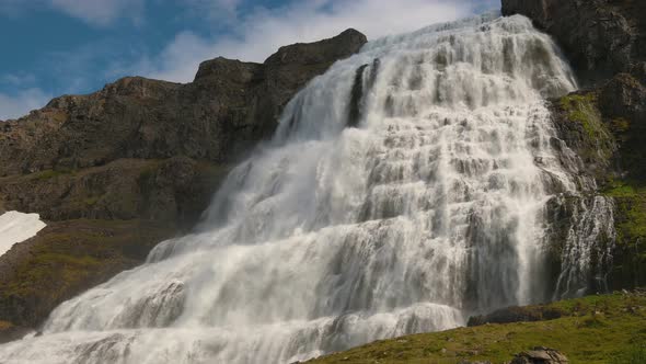 Dynjandi Waterfall on the Westfjords Peninsula in Iceland alt