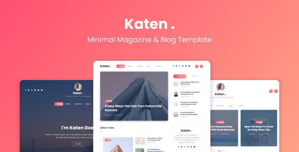 Great Katen - Minimal Blog & Magazine HTML Template