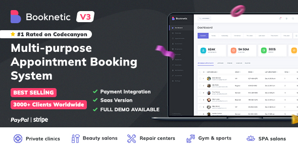 Download Booknetic - WordPress Booking Plugin for Appointment Scheduling [SaaS]