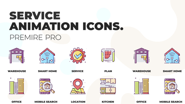 Service & Home - MOGRT Icons
