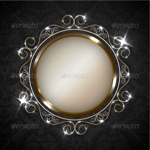Vintage Golden Frame - Backgrounds Decorative