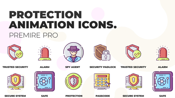 Protection & Monitoring - MOGRT Icons