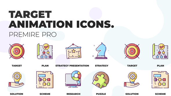 Target & Strategy - MOGRT Icons