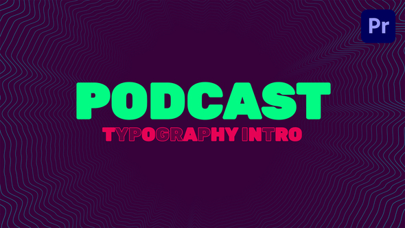 Podcast Typography Intro | Mogrt