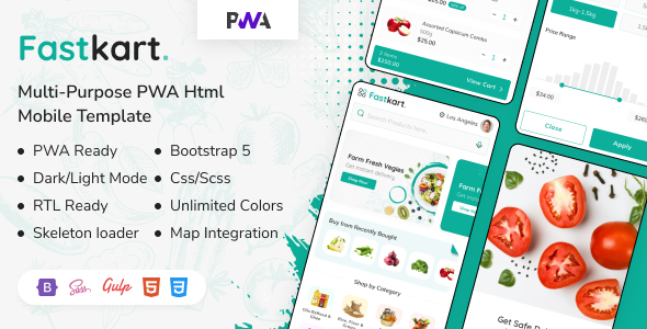 Fastkart - Ecommerce PWA Mobile HTML Template