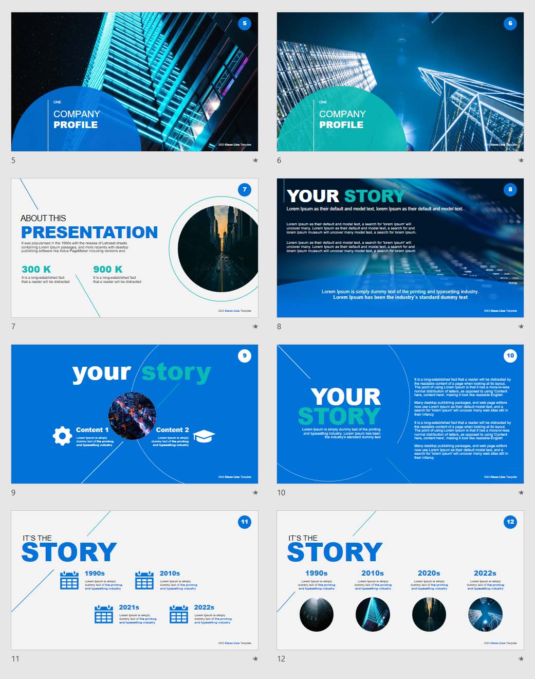 Clean Line Presentation Template by apsilva | GraphicRiver