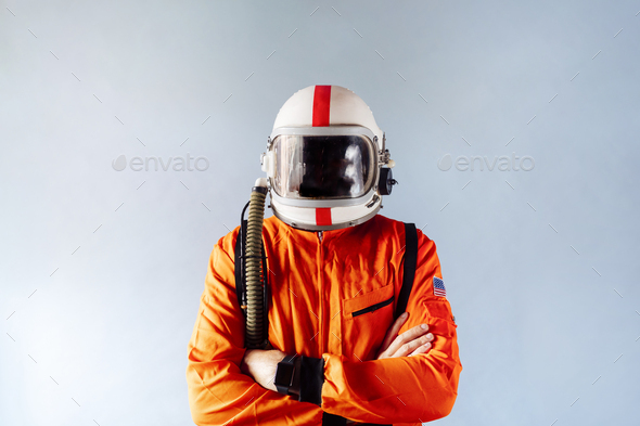 orange space suit for astronaut