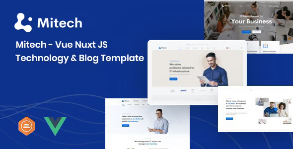 Mitech - VueJS Nuxt JS Technology & Blog Template