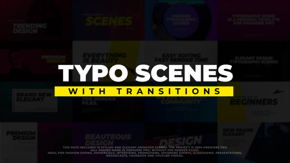 Typo Scenes with Transitions