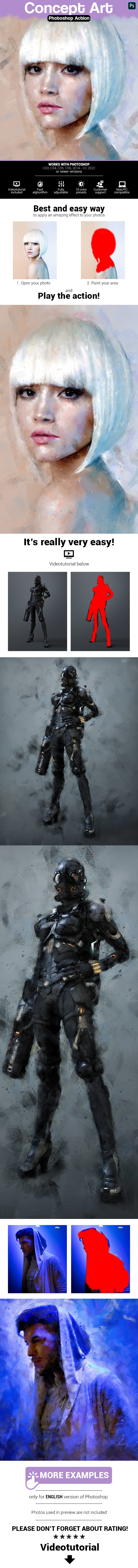 Concept Art Photoshop Action - Digital Painting Effect