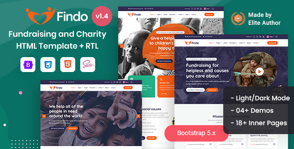 Findo - Fundraising & Charity HTML Template