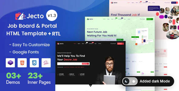 Exceptional Jecto - Job Board & Recruitment HTML Template
