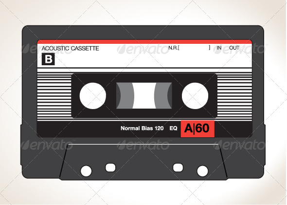 Detailed Vector Cassette Tape - Man-made Objects Objects