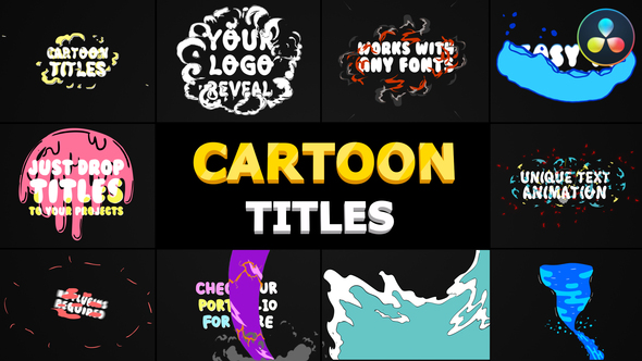 Cartoon Titles Pack | DaVinci Resolve