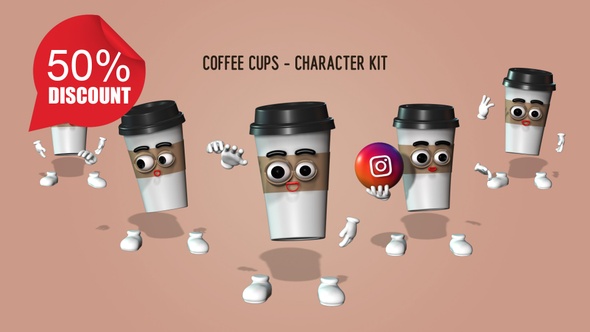 Coffee Cups - Character Kit