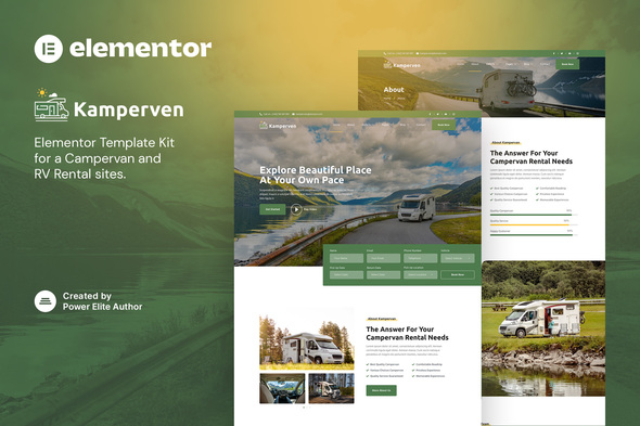 Kamperven – Campervan & RV Rental Elementor Template Kit