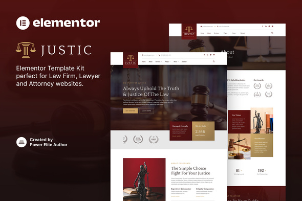 Justic – Law Firm & Legal Services Elementor Template Kit