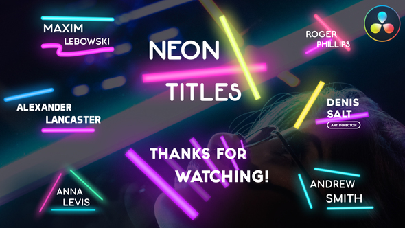 Neon Lights Titles | DaVinci Resolve