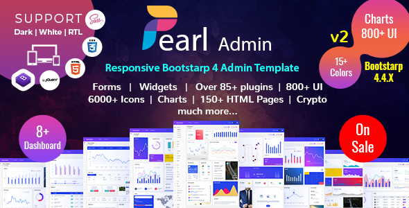 Excellent Pearl - Responsive Admin & Dashboard Template WebApp