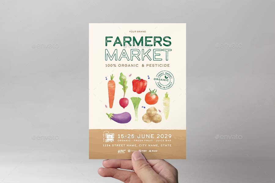 Farmers Market Flyer Template by BrandPacks | GraphicRiver