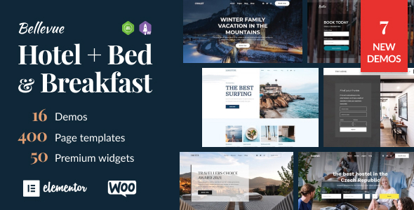 Fine Hotel + Bed and Breakfast Booking Calendar Theme | Bellevue