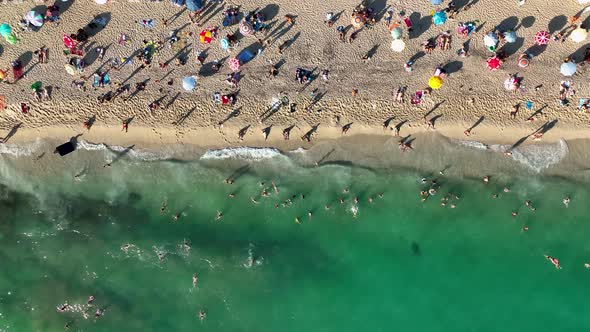 Cleopatra Beach Turkey Alanya 4 K Aerial View alt