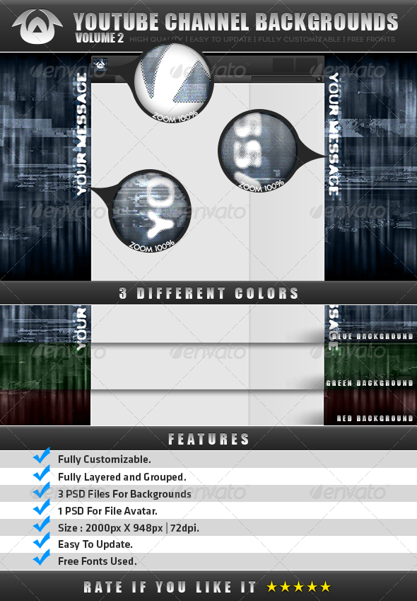 Youtube Channel Backrounds - Volume 2 - YouTube Social Media