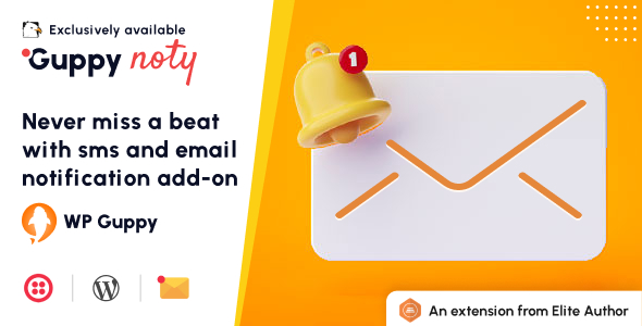 Guppy Noty –  SMS and Email Notifications Extension for WP Guppy Pro