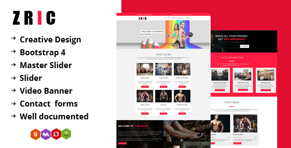 Zric - Fitness Multipages Drupal Theme